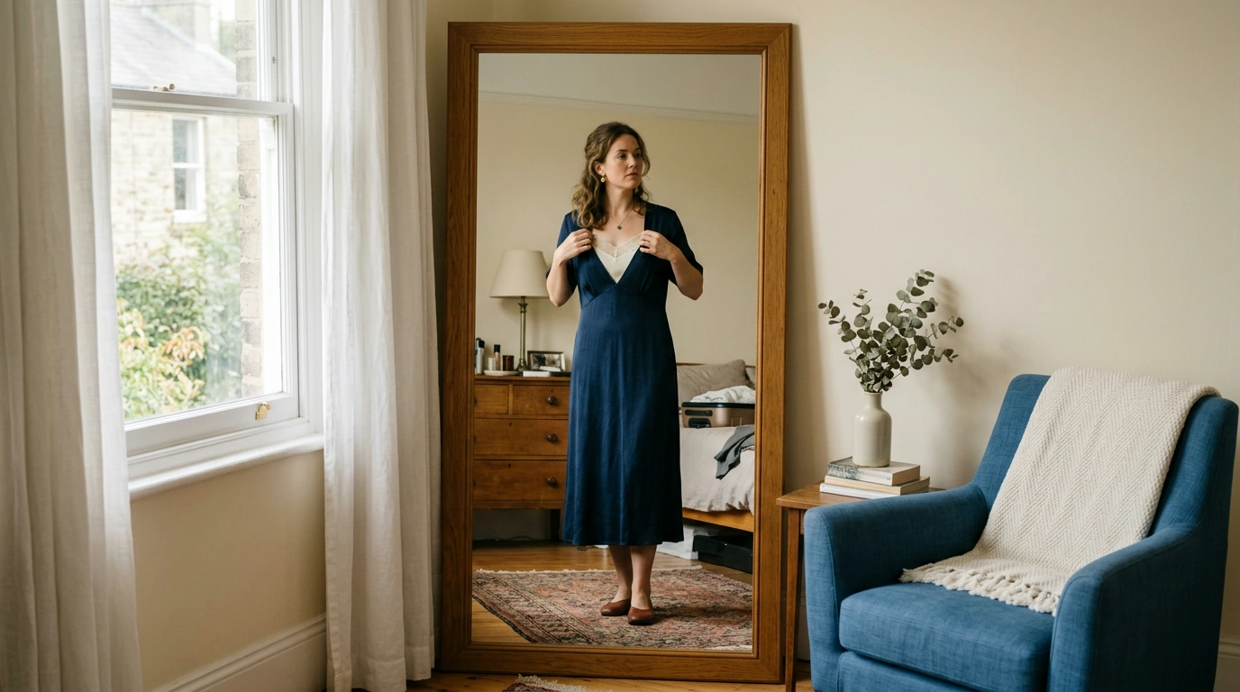 Fix a Deep V Neck Dress Without Sewing: 4 Easy Options